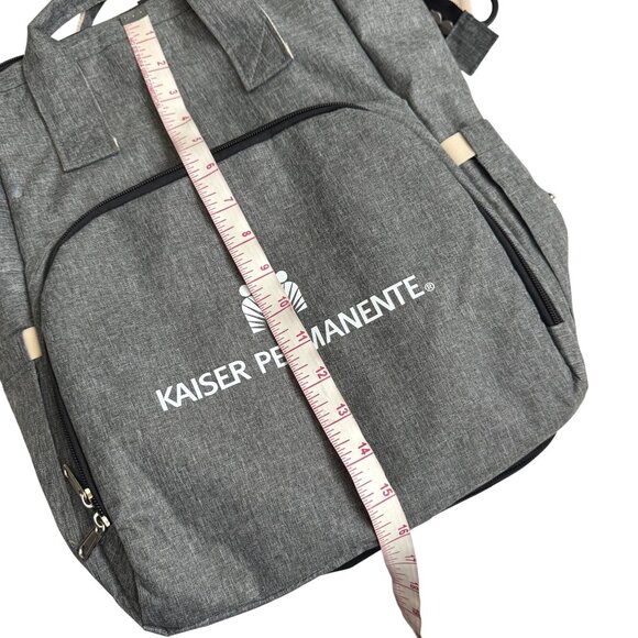 Kaiser Permanente Gray Backpack Diaper Bag W/ Changing Compartment & Pockets - Picture 7 of 13
